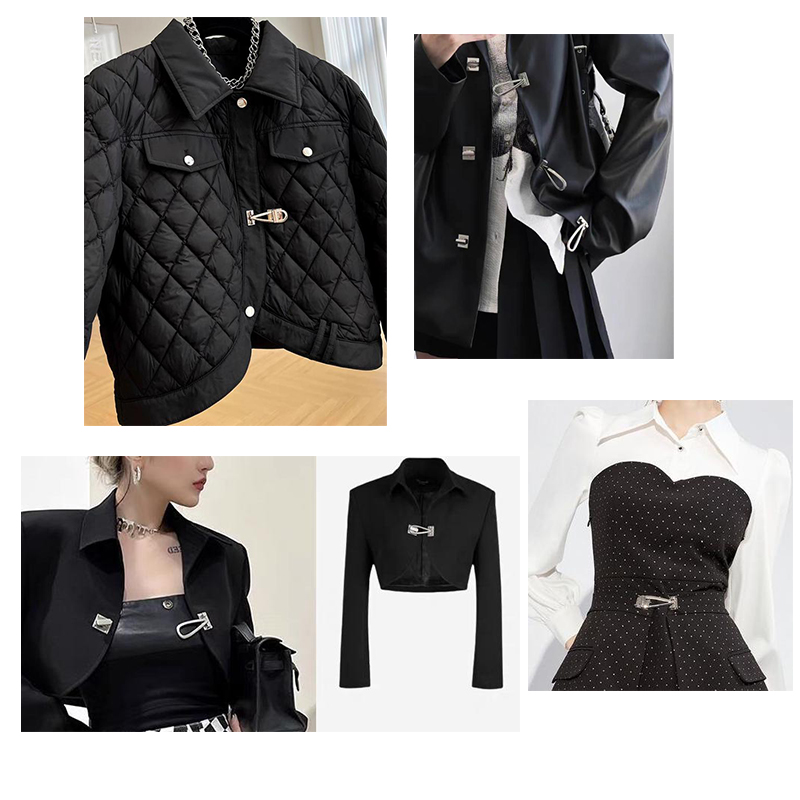 新款中式外套对扣金属纽扣男女士皮衣棉服外套半身裙带钻装饰锁扣,淘宝优惠券,粉丝福利购,淘宝优惠卷