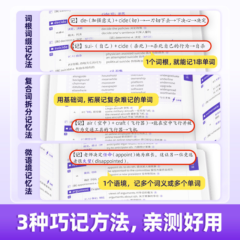 官方现货【赠16样】2024考研词汇闪过 24考研英语词汇 英语一英语二单词书+闪过长难句+默写本 配田静语法考研真相历年真题乱序版