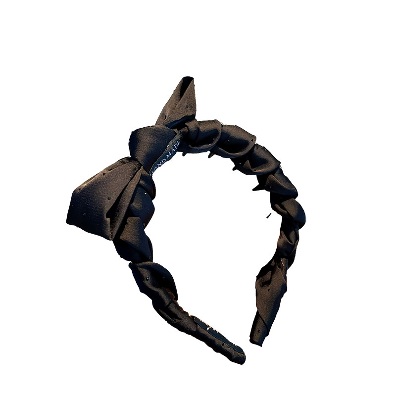 精灵兔耳发箍女高级感缎面蝴蝶结带齿头箍高颅顶显脸小减龄发卡新,淘宝优惠券,粉丝福利购,淘宝优惠卷