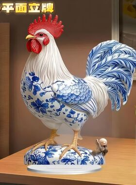 大公鸡摆件新款优雅亚克力家庭和办公室的完美礼物生日装饰品