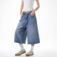American style wide leg jeans women's straight leg cropped pants