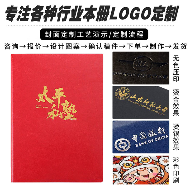 a5笔记本定制可印logo商务会议软皮记录本子b5记事本订做封面印刷 - 图2