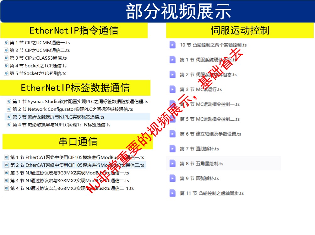 欧姆龙NJ NX系列PLC入门到精通视频教程 欧姆龙ST/EtherCAT教程 - 图1