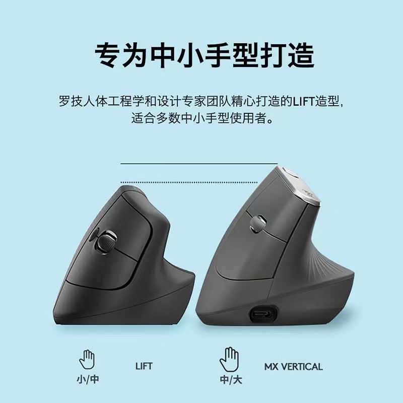 Logitech Lift wireless mouse ergonomic series