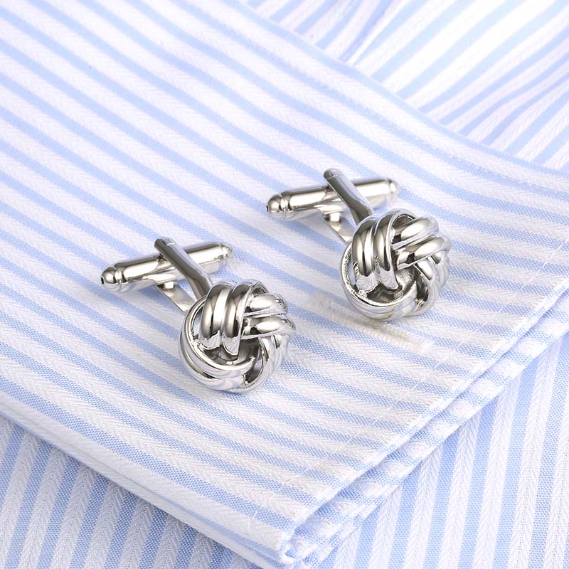 现货供应跨境袖扣 银色圆头麻花纽扣 男士礼服门襟钉cufflink 351 - 图2
