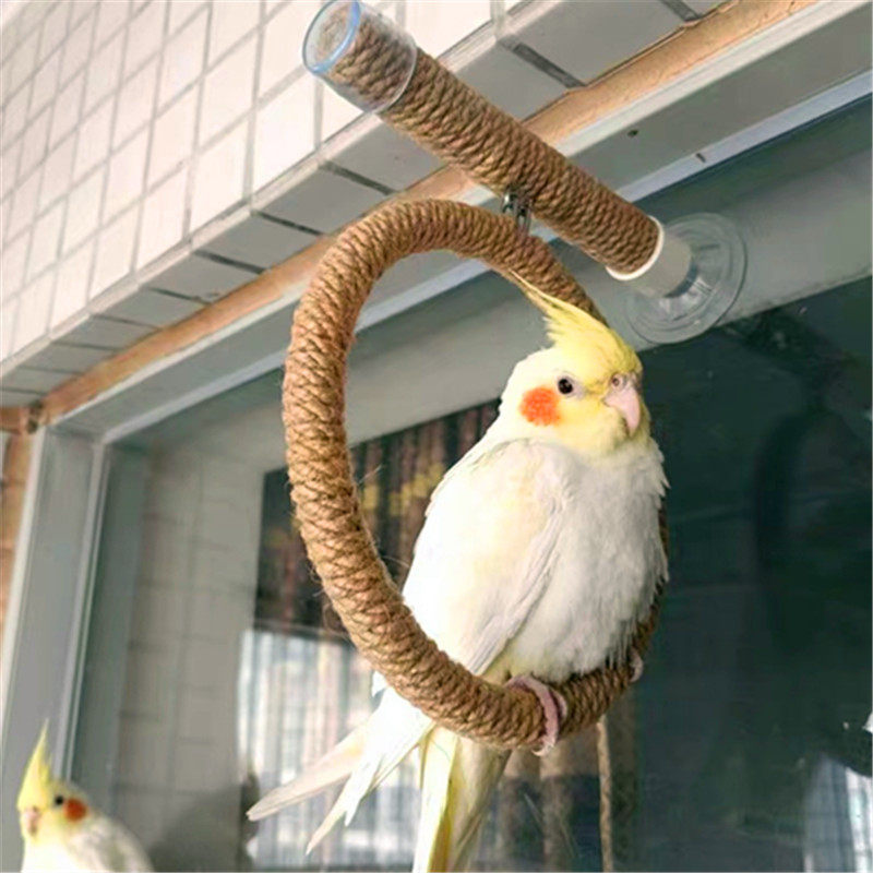 鹦鹉站架多用途麻绳吸盘玻璃站杠棍架子玩具笼子玄凤虎皮鸟站杆,淘宝优惠券,粉丝福利购,淘宝优惠卷