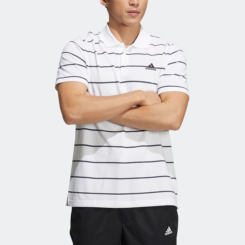 Adidas阿迪达斯短袖男2022夏季新款运动服透气翻领POLO衫HE7435 - 图1