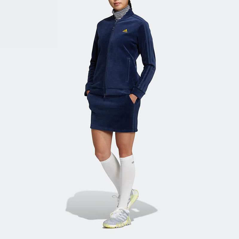 Adidas阿迪达斯女装2023新款两件套高尔夫服装外套短裙套装HG8262