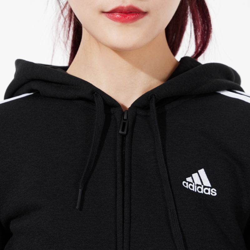 Adidas阿迪达斯女装W 3S FL FZ HD运动茄克连帽外套GM5567-图2