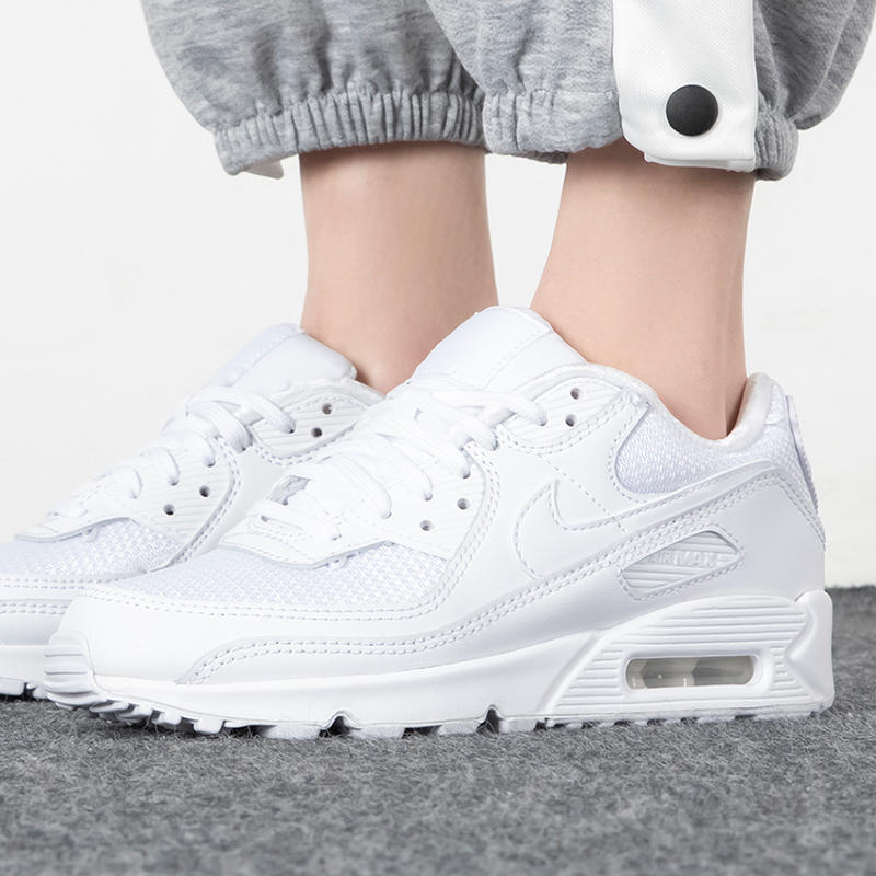 Nike耐克女鞋2022新款运动鞋AIR MAX 90气垫缓震休闲鞋DH0569-100-图1