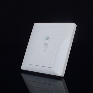 TJ天基开关插座 悦庭白色一位单 电话面板 墙壁86型家用精品