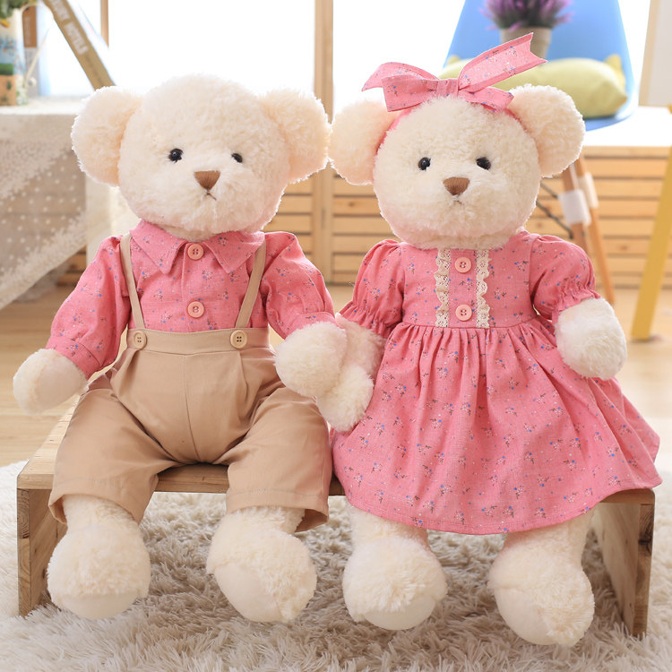 毛绒玩具结婚熊情侣婚庆泰迪熊公仔 nitedudu毛绒布艺类玩具