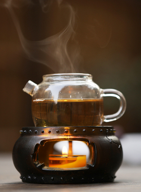王星记 琉璃流光温茶器桌面摆件暖茶器温酒器烛台保温底座礼物