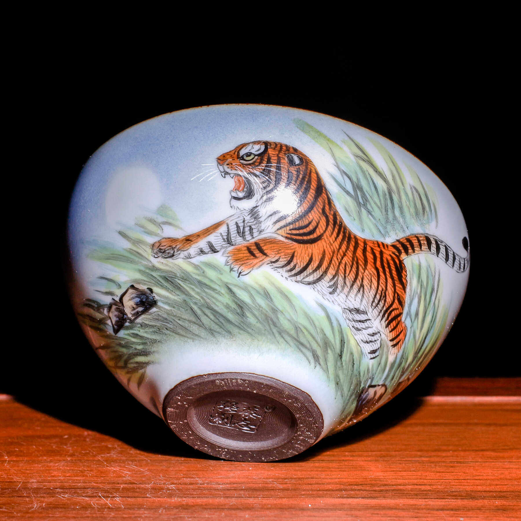 Cai Zhiqiang hand-painted Konoha Jianzhan tea cup owner cup single cup high-end gift box tea furniture household gift gift bonus cash pingkou