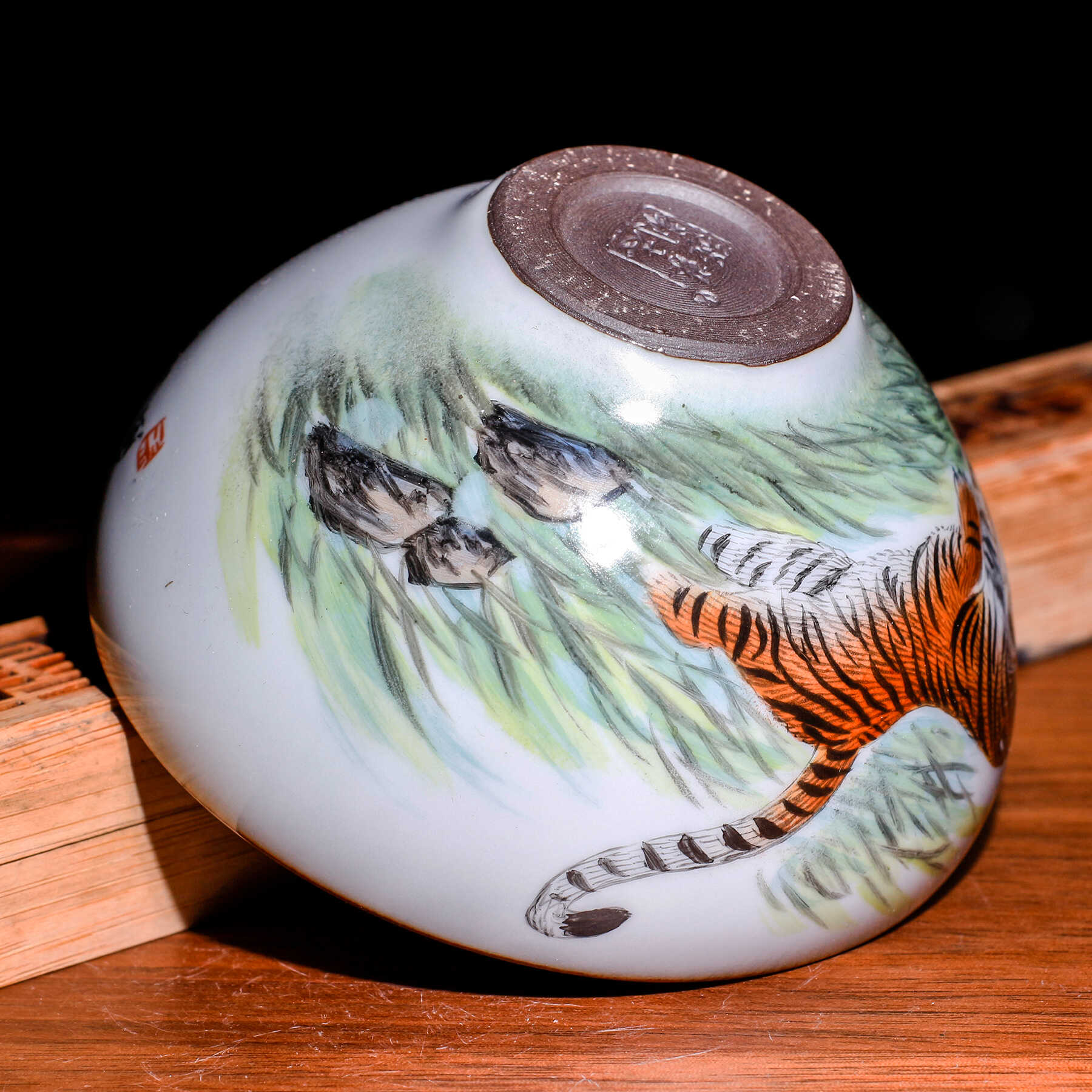 Cai Zhiqiang hand-painted Konoha Jianzhan tea cup owner cup single cup high-end gift box tea furniture household gift gift bonus cash pingkou
