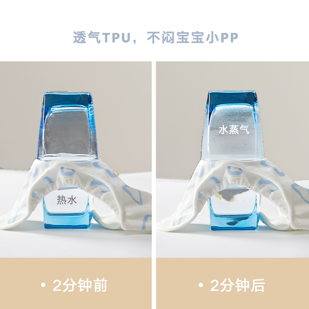 wellber旗舰店W威尔贝鲁 尿布裤新生婴儿可洗防水防漏纯棉透气隔尿裤宝宝尿布兜2