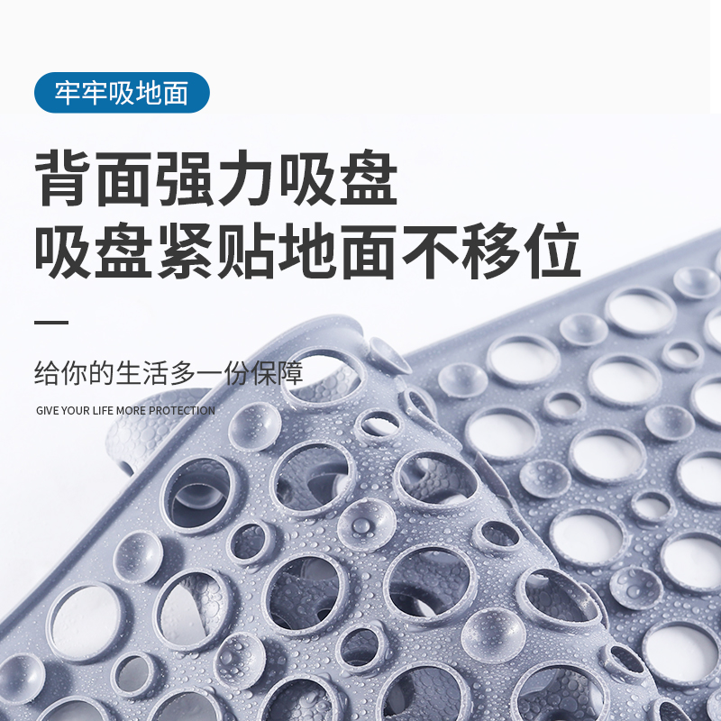 家用浴室地垫卫生间门口防滑垫淋浴洗澡脚踩垫厕所隔水防摔脚垫子 - 图0