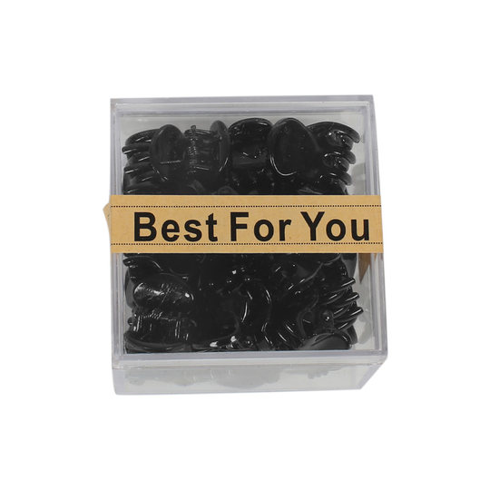 Mini accesorios para el cabello negros, pinza para el pelo de princesa pequeña, flequillo en la frente, horquilla lateral, diadema, clip de borde