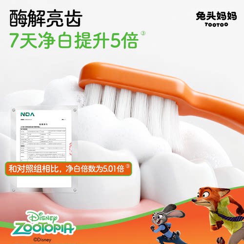 疯狂动物城x兔头妈妈儿童牙膏儿童抗糖防蛀牙膏防蛀牙防龋齿含氟 - 图2