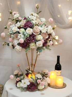 婚礼花艺圆桌橱窗软装饰道具摆件