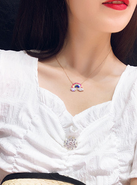 小众设计感不褪色儿童云朵锁骨链