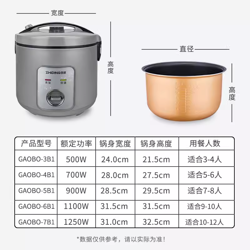 质鼎电饭煲西施家用不粘电饭锅4L2L3L5L6L2-3-5-6人微压煮饭煲 - 图3