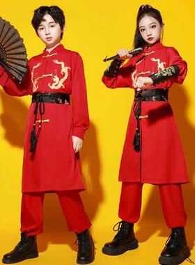 送扇子六一运动会中国风演出服国潮表演舞蹈服儿童班服街舞爵士舞