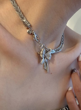 千丝万缕麻花脏辫项链