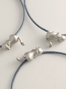 2026原创首饰猫咪抱抱喵星人创意清新简约好运手绳包邮