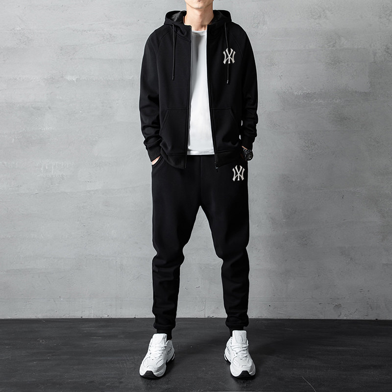 官网纯棉运动男士秋冬新款连帽套装加绒卫衣宽松休闲春秋潮流时尚,淘宝优惠券,粉丝福利购,淘宝优惠卷