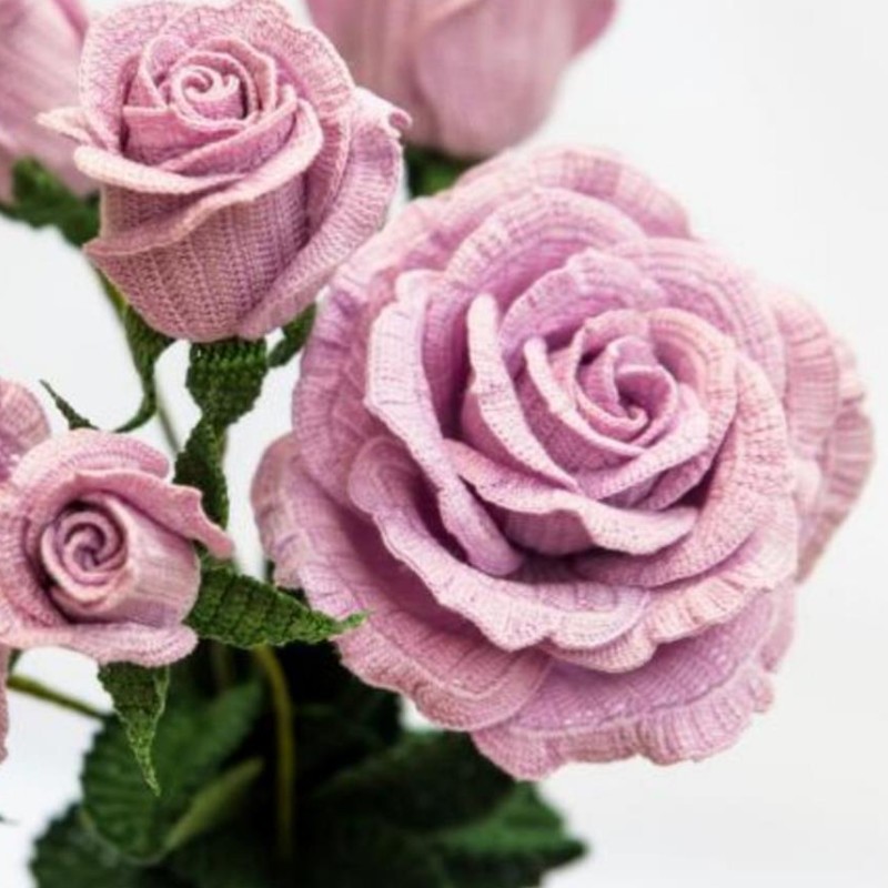 钩针编织图解 超美玫瑰花 花卉钩织 手工diy中文电子教程 - 图1