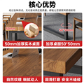 实木会议桌大板桌长方形办公桌洽谈简约书桌工作台现代咖啡长条桌