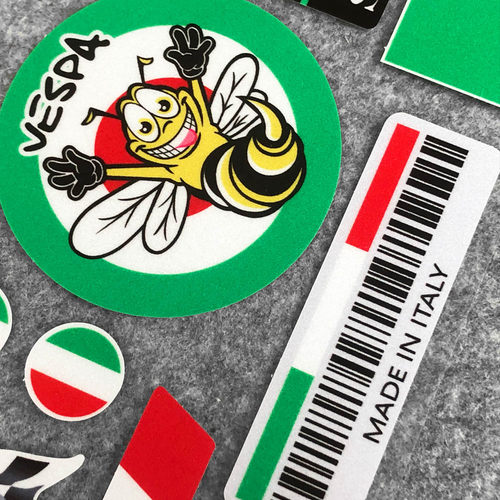 适用维斯帕韦士柏VESPA比亚乔改装饰贴纸反光贴画花春天冲刺防水 - 图1