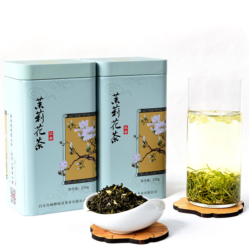 正宗四川茉莉花茶2021新茶浓香型耐冲泡特级茶叶花毛峰250g×2罐