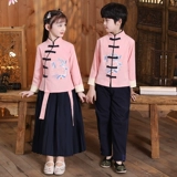 Детское ханьфу, осенний этнический костюм мальчика цветочника, китайский стиль, этнический стиль