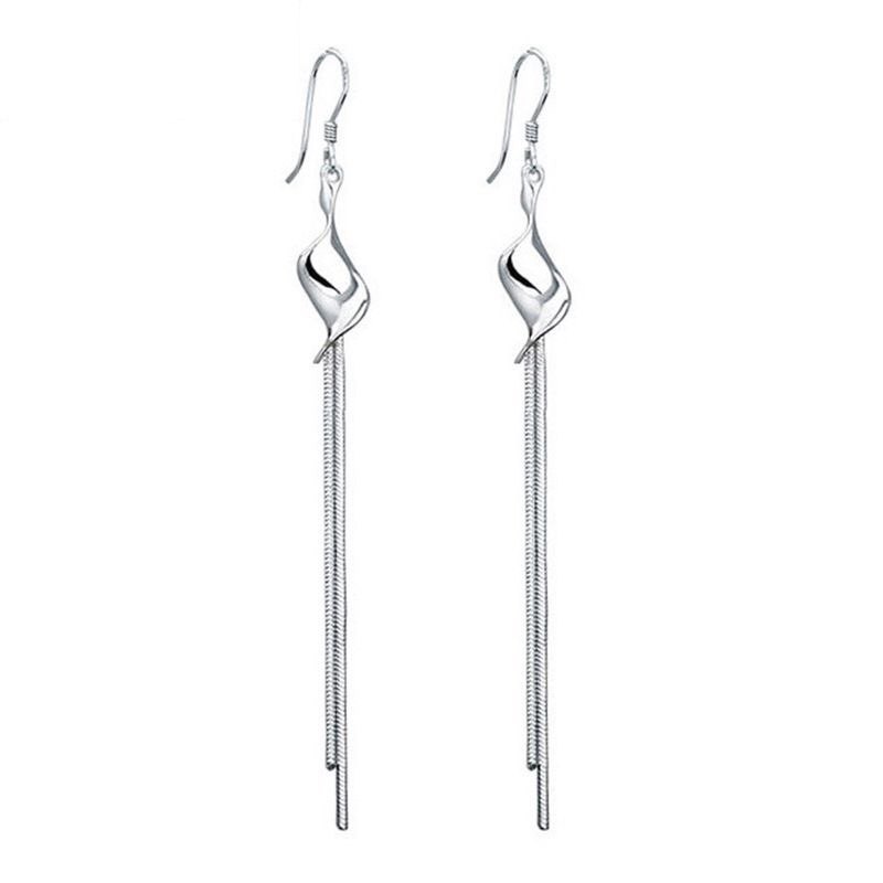 999纯银耳钩长款超仙耳女简约时尚气质流苏线圆脸显瘦性感耳坠,淘宝优惠券,粉丝福利购,淘宝优惠卷