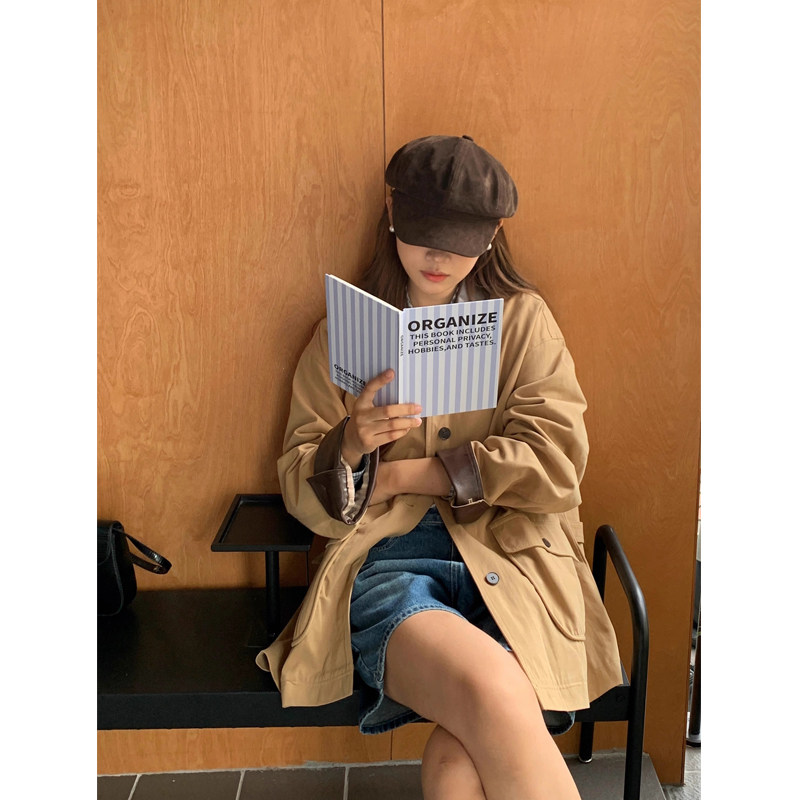 出口韩国~复古棕色报童帽女秋冬英伦风帽子八角帽百搭画家贝雷帽