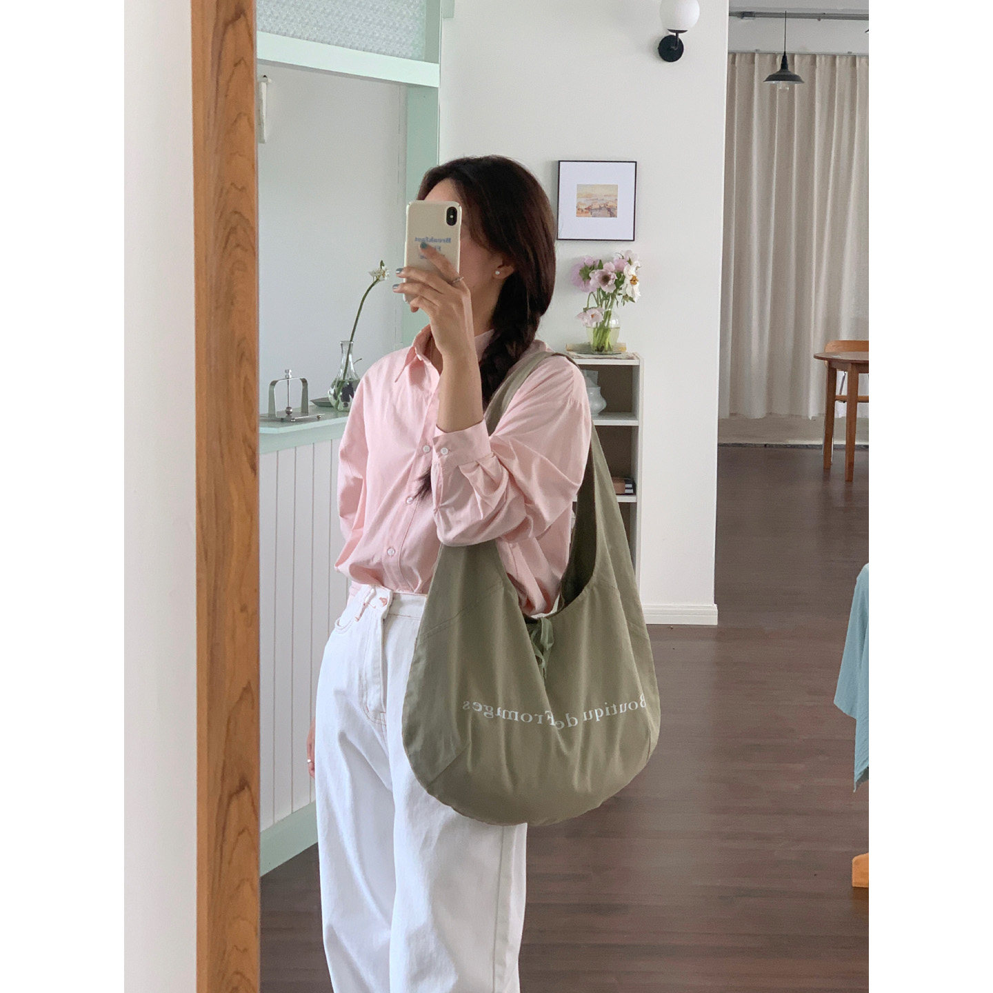 定制款~大容量单肩斜挎帆布包女韩系松弛感帆布袋通勤慵懒风包包,淘宝优惠券,粉丝福利购,淘宝优惠卷