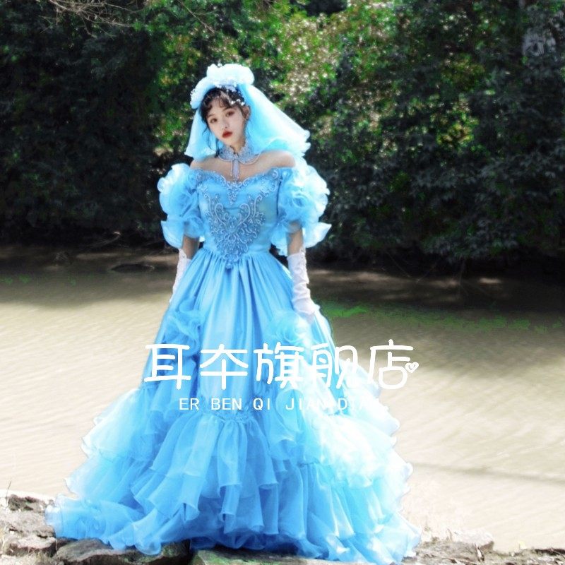 影楼80年代港风vintage复古头纱 耳夲婚纱