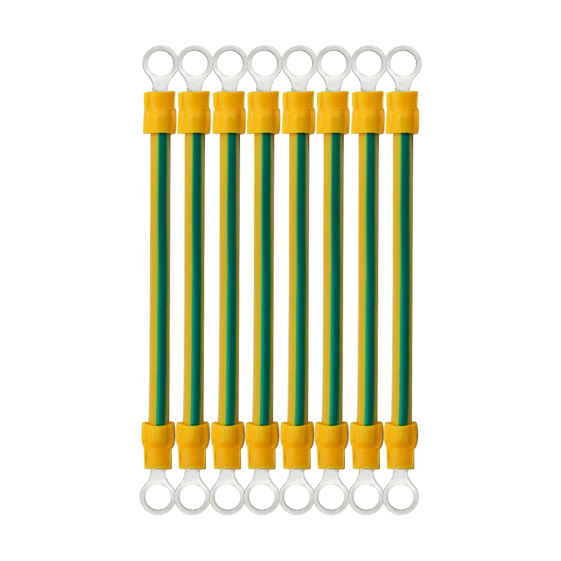 国标光伏黄绿双色接地线2.5/4/6平方桥架跨接线配电箱机房连接线