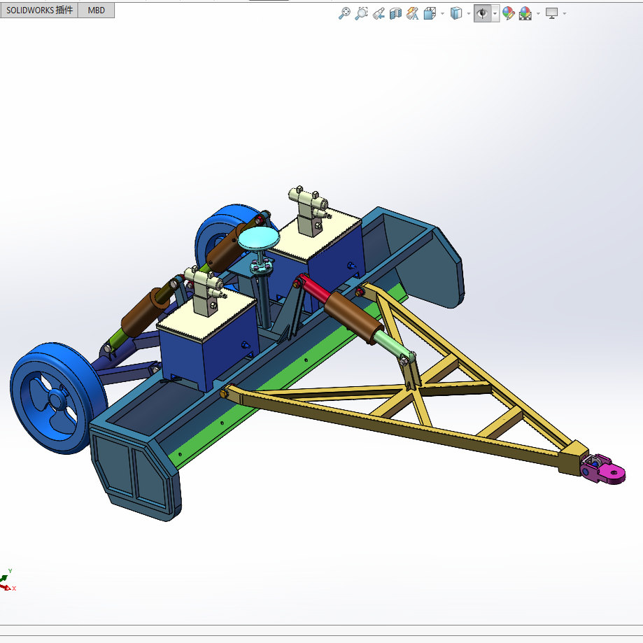 平土铲3D图纸平地机三维模型拖拉机后挂平土铲农业农田平地机,淘宝优惠券,粉丝福利购,淘宝优惠卷