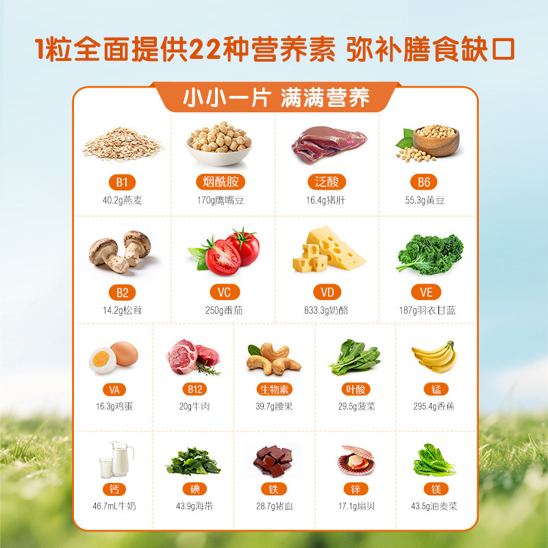 LittleSwisse斯维诗儿童青少年复合维生素营养VC维VD维EB族钙镁铁