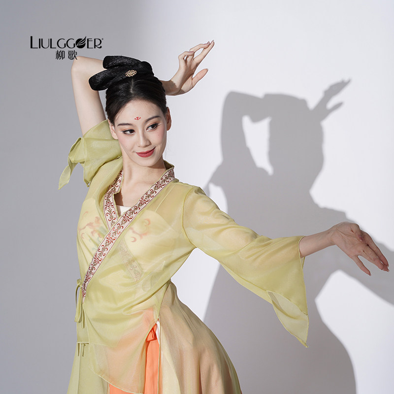 柳歌古典舞练功服中国舞汉服女飘逸古风民族舞舞蹈演出服上衣服装 Liulggoer柳歌旗舰店 淘优券