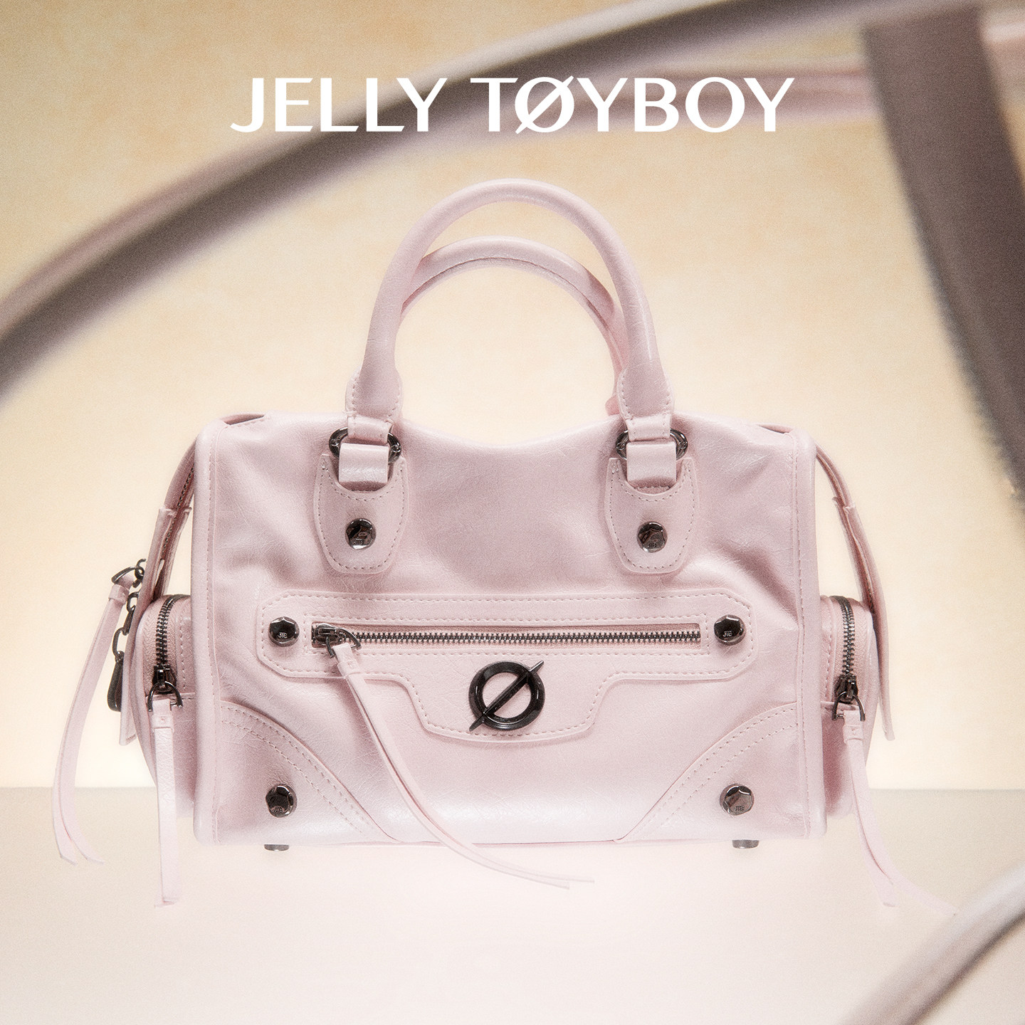 JTB小极光托特包.新款辣妹机车包粉色设计感手提包大容量斜挎包女,淘宝优惠券,粉丝福利购,淘宝优惠卷