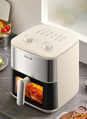小熊空气炸锅QZG-H16Q3可视免翻面家用6.2L大容量多功能电烤箱电