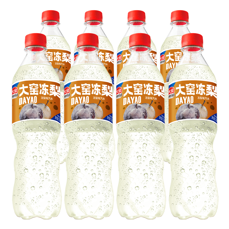 大窑汽水冻梨味青柠凤梨味果味碳酸饮料520ml*8瓶 - 图2