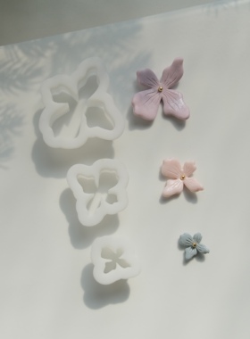 小众不规则花朵软陶模具