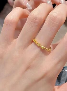 烟雨甜美在逃公主小巧蕾丝蝴蝶结戒指新款精致指环可调节厂家直销