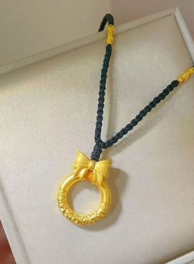 新中式蝴蝶结平安扣吊坠在逃公主花环简约百搭小众活动引流礼品