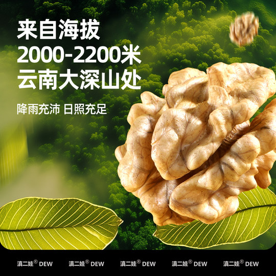 滇二娃云南有机核桃仁新货原味散装无添加孕妇坚果零食核桃肉小吃